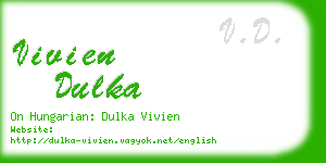 vivien dulka business card